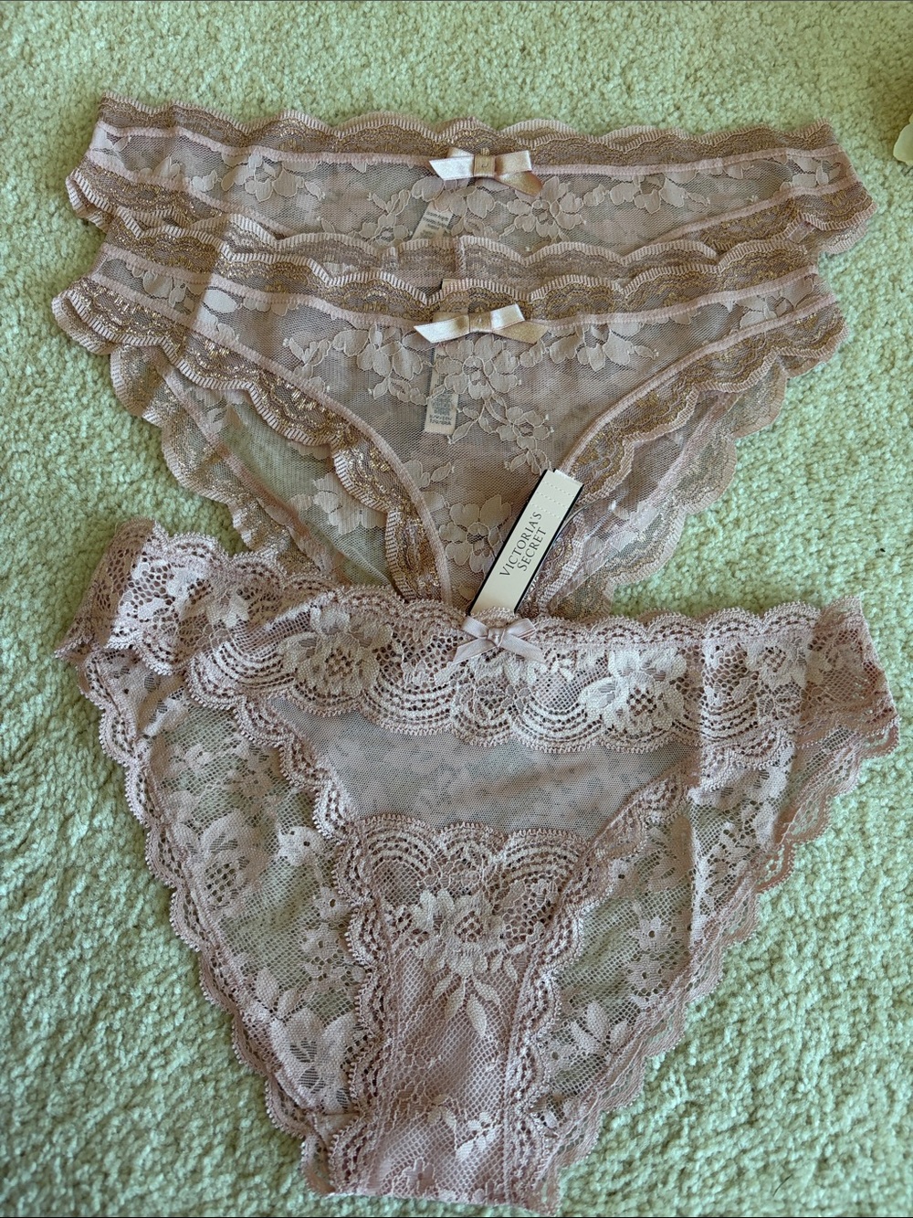 Victoria's Secret Lace Bikini Dream Angel Panties - Dusty rose/nude